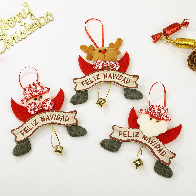 Christmas Pendant Ornament with a Jingle Bell