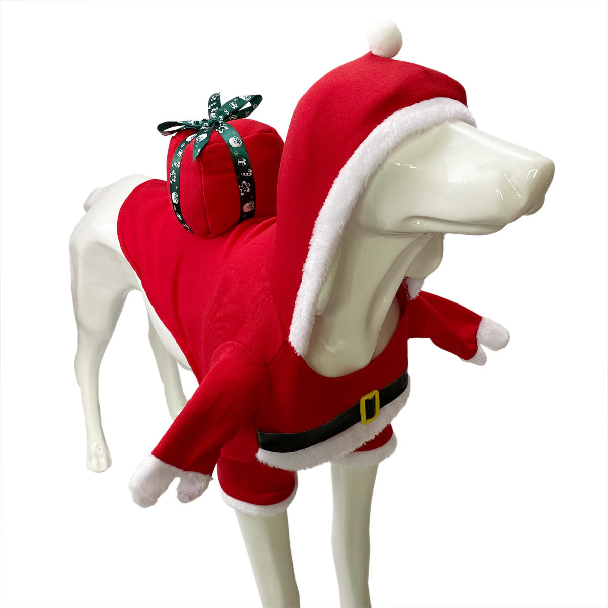 Christmas Dog Costume Santa Gift Outfit for Holiday Photos
