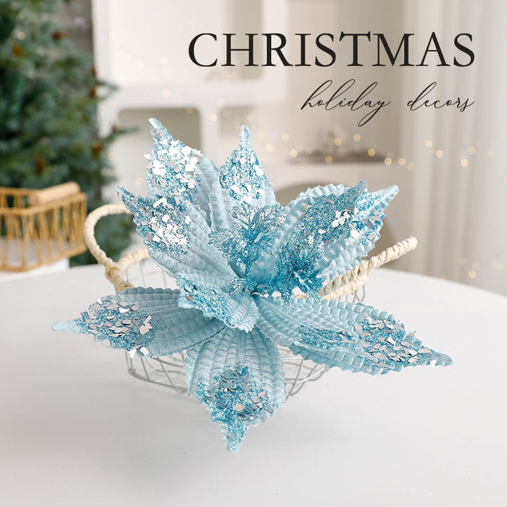 Velvet Poinsettia Christmas Decor For Elegant Displays