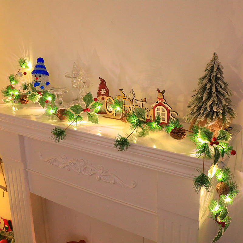 Christmas Pine Garland With Warm Integrated Lights