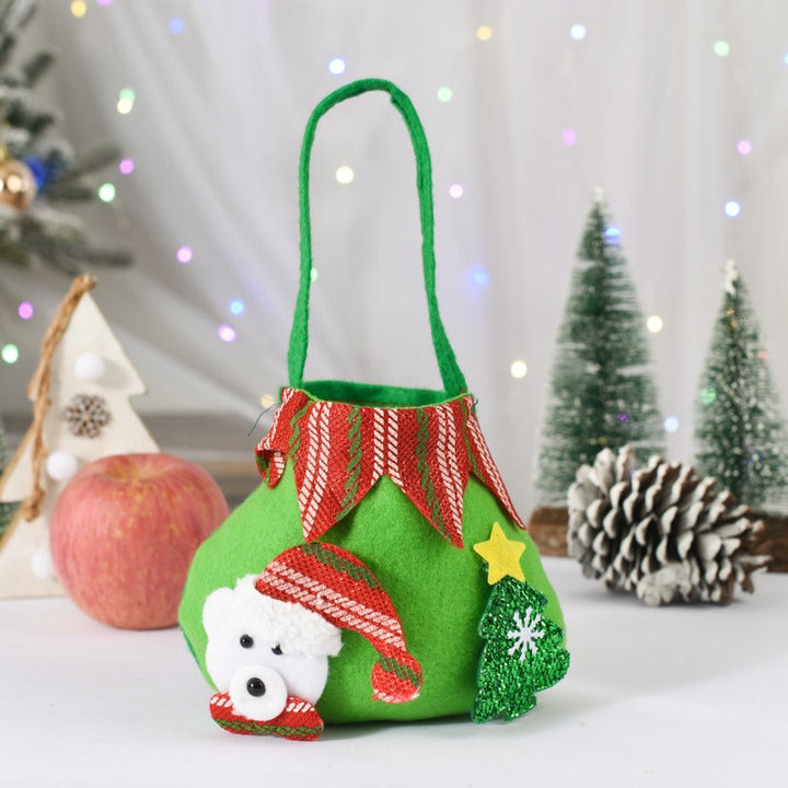 Christmas Felt Gift Bag for Candy & Small Presents