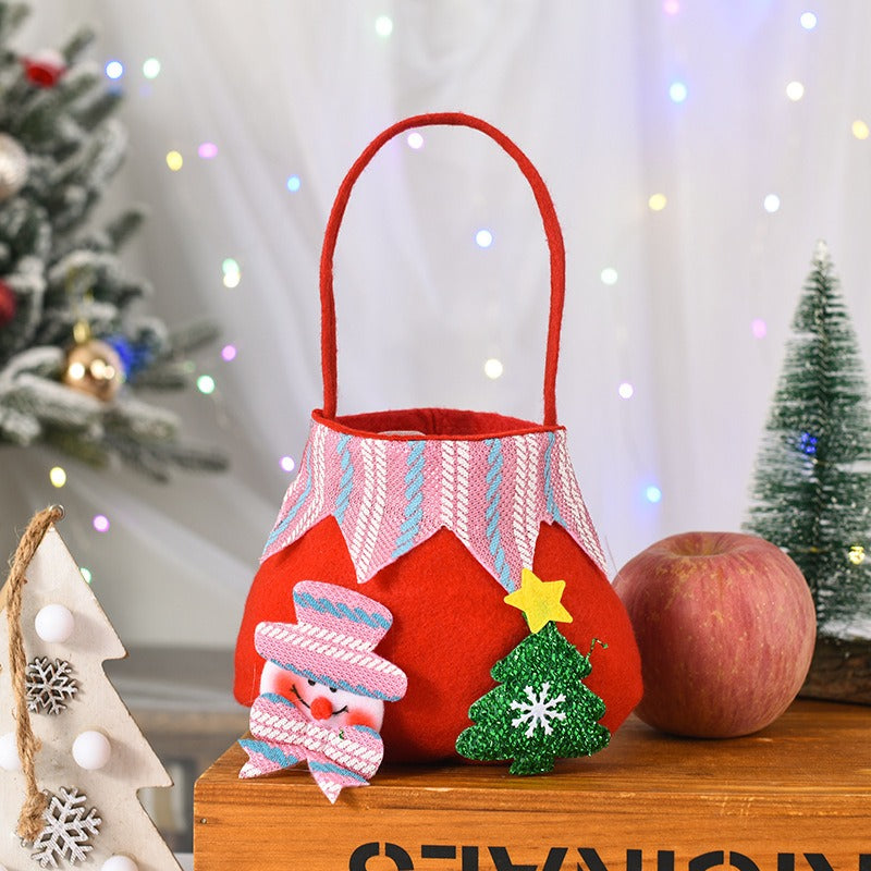 Christmas Felt Gift Bag for Candy & Small Presents