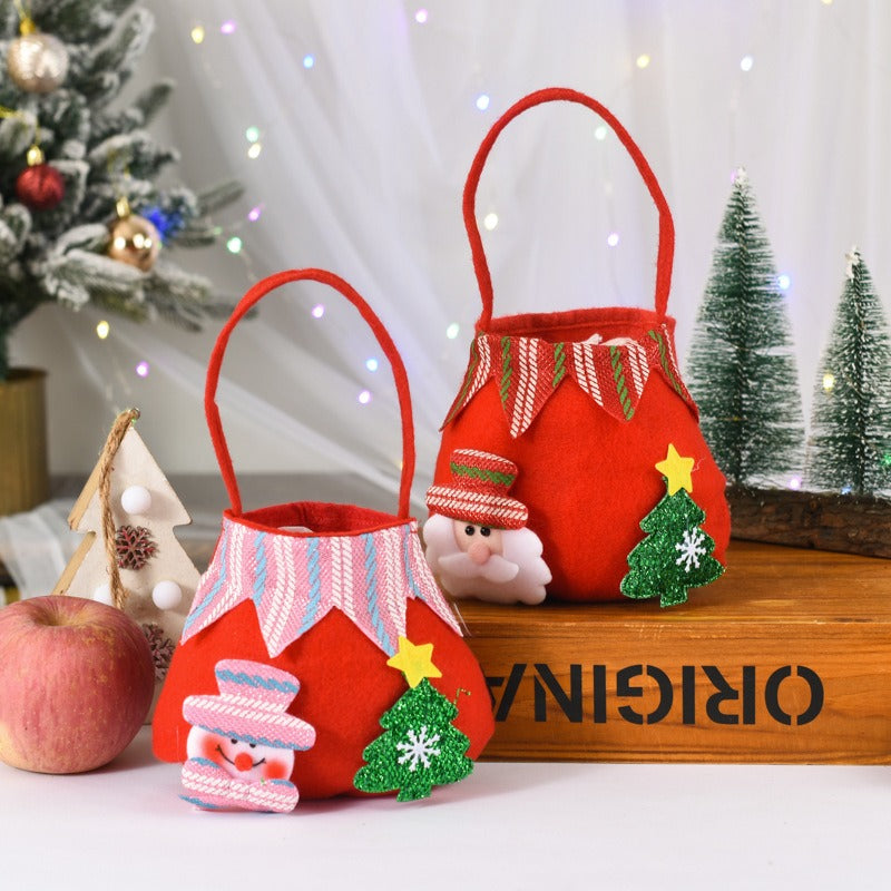 Christmas Felt Gift Bag for Candy & Small Presents