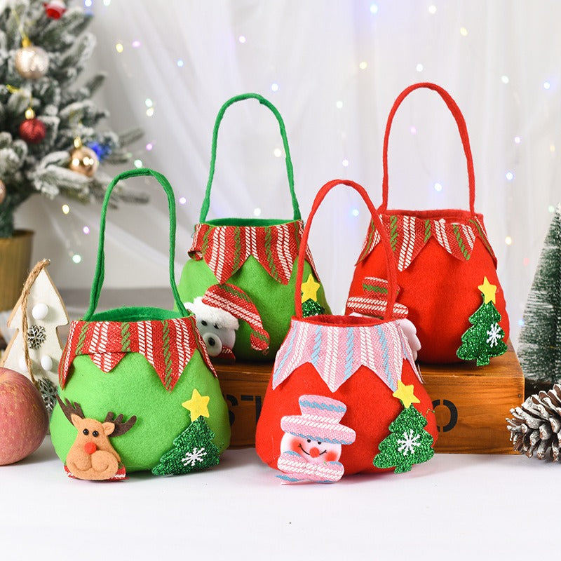 Christmas Felt Gift Bag for Candy & Small Presents