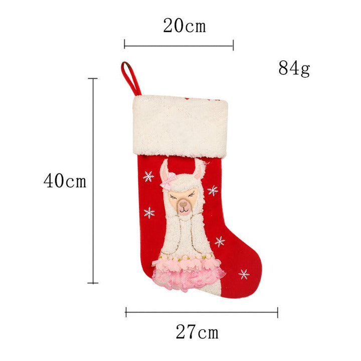 Christmas Alpaca Stocking for Kids and Small Gifts