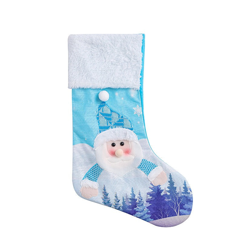 Light-Up Christmas Snowman Stocking Gift Bag Decor