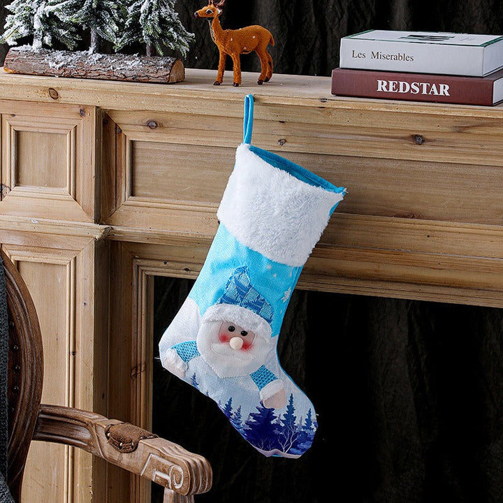 Light-Up Christmas Snowman Stocking Gift Bag Decor