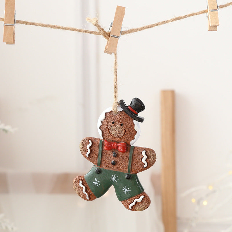 Christmas Tree Ornaments: Hand-Painted Rustic Resin Set