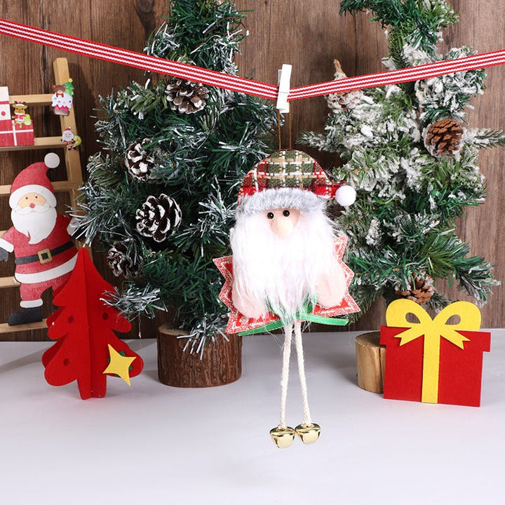 Christmas Character Pendant with Dangling Legs & Bells