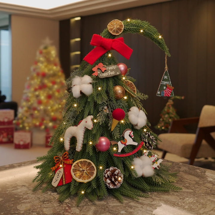 Tabletop Christmas Tree With Elegant PE Foliage