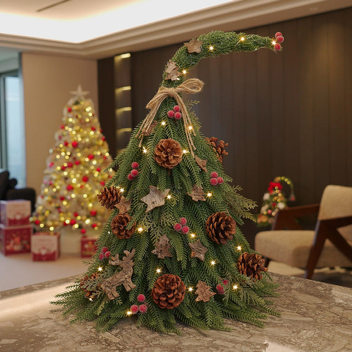 Tabletop Christmas Tree With Elegant PE Foliage