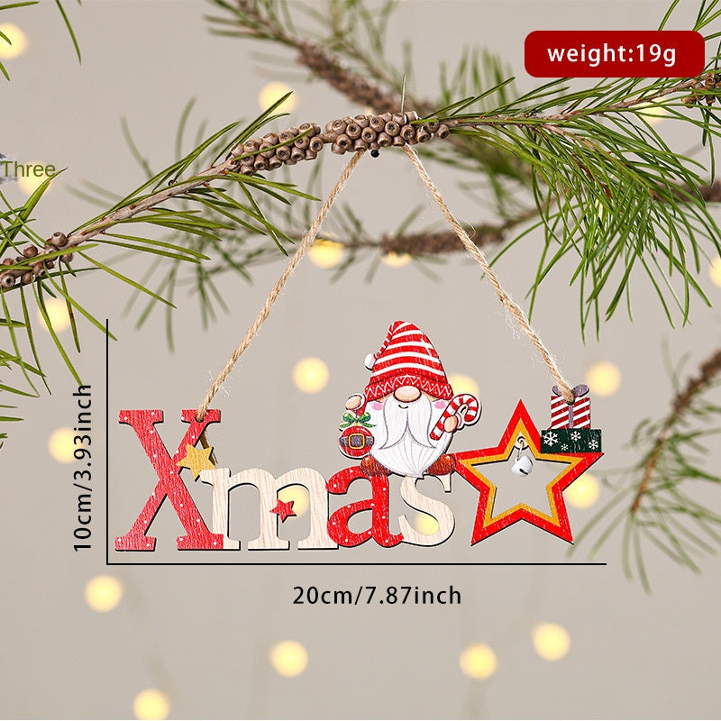 Christmas Welcome Door Sign – Rustic Wooden Decor
