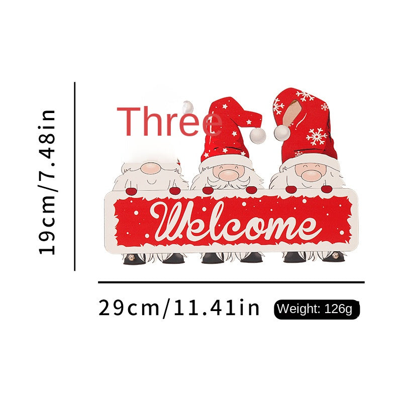 Christmas Welcome Wooden Plaque for Festive Entryways