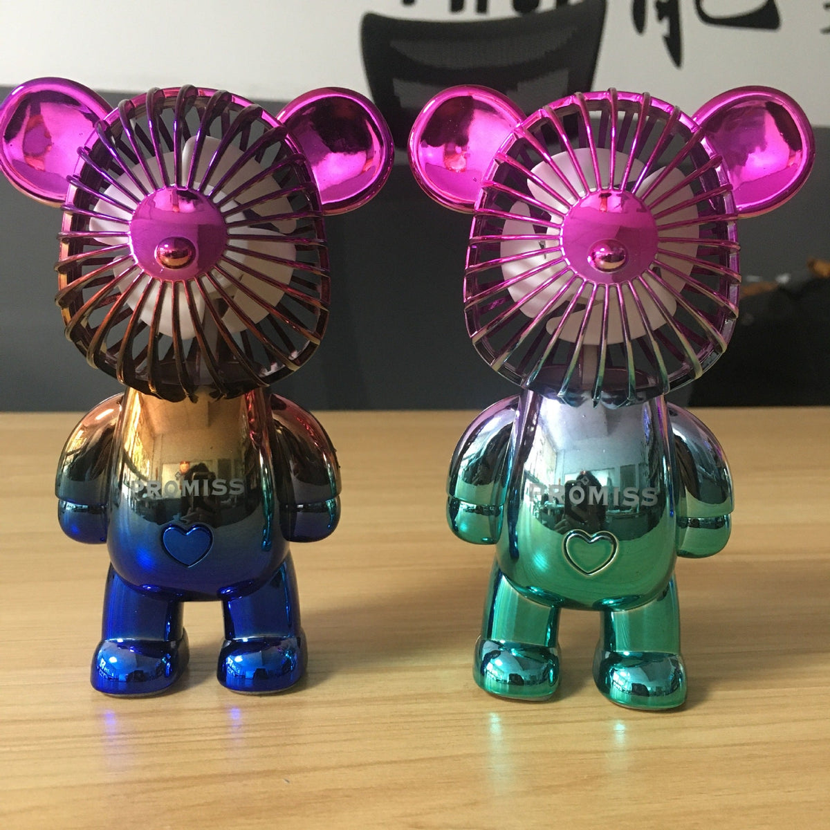 Gradient Bear Electric Fan USB Rechargeable Desk Fan