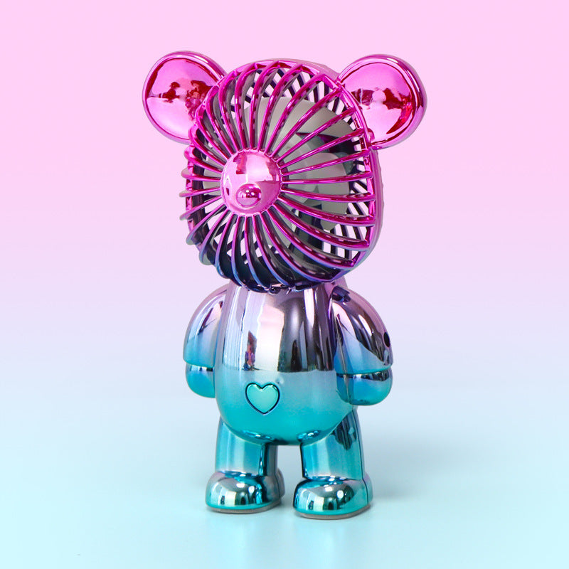 Gradient Bear Electric Fan USB Rechargeable Desk Fan