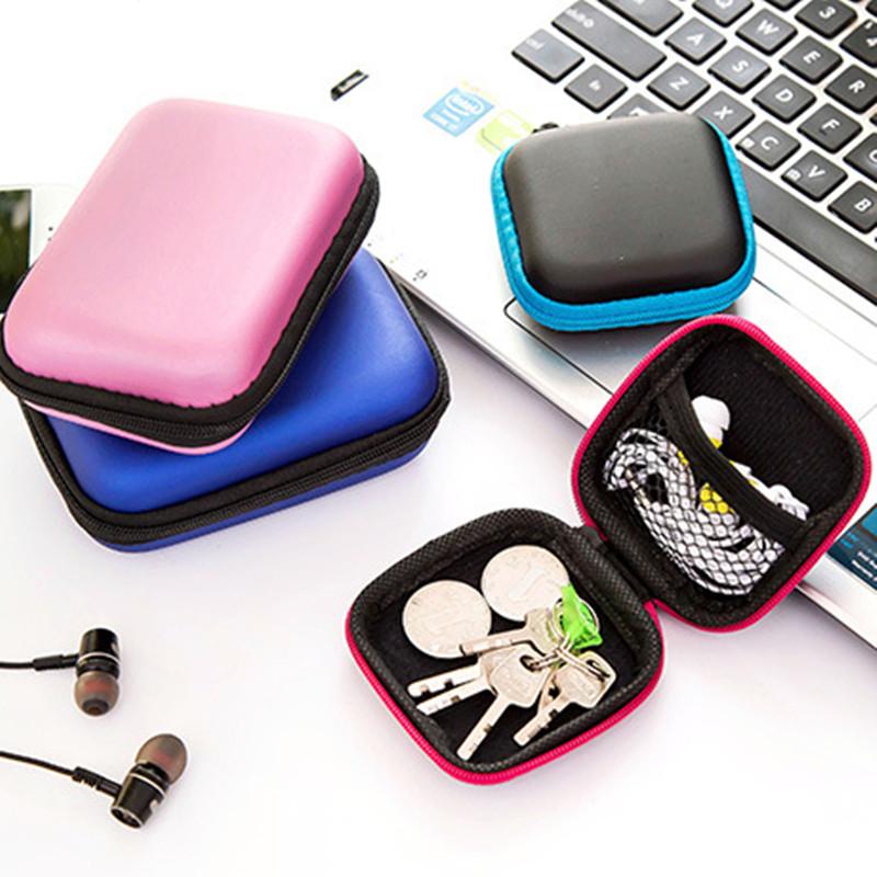 Hard EVA Earphone Case with Coin and SD Card Pockets