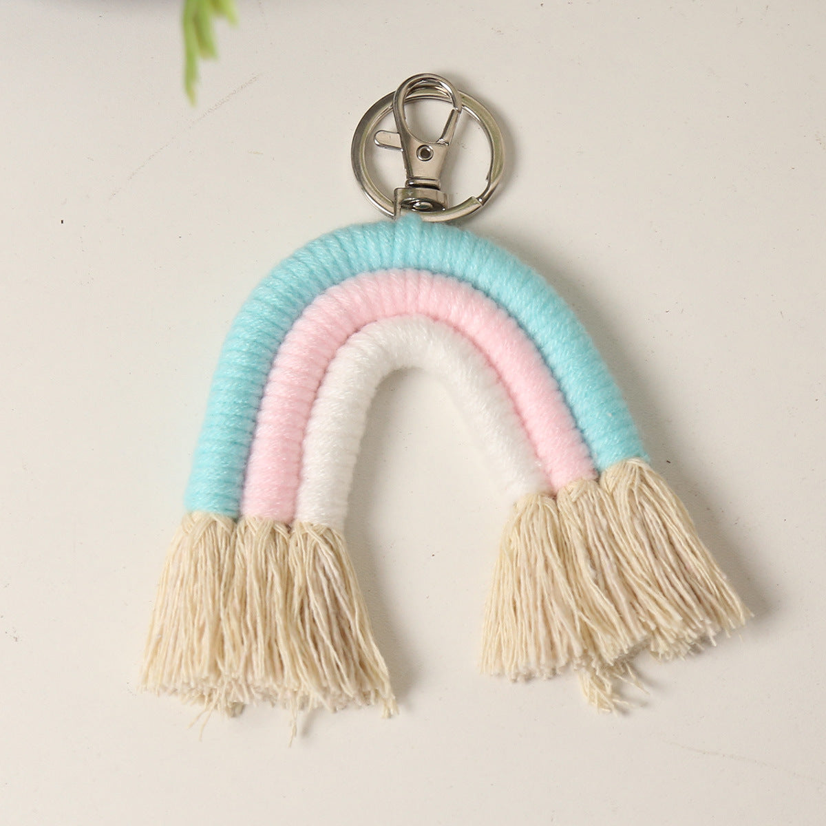 Rainbow Woven Keychain | Colorful Everyday Key Carry