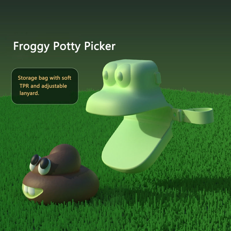 Frog Shaped Dog Poop Scooper With Bag Holder