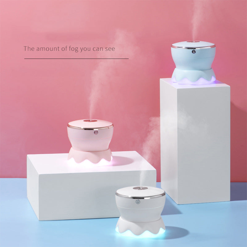 Silent USB Humidifier with LED Night Light for Desks