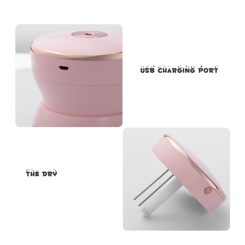 Silent USB Humidifier with LED Night Light for Desks