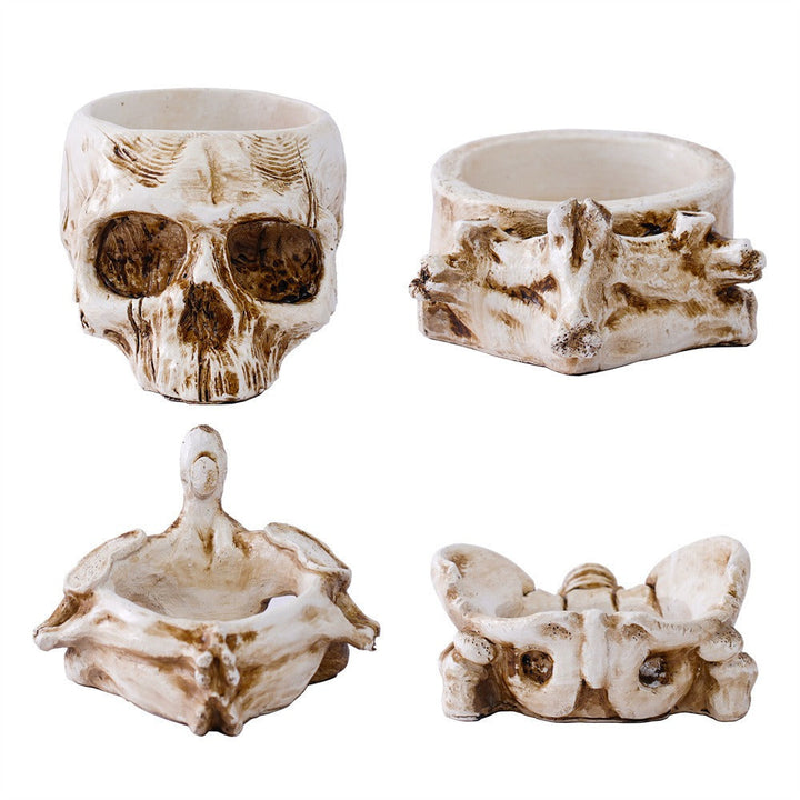 Skeleton Candle Holder Set for Dramatic Gothic Decor