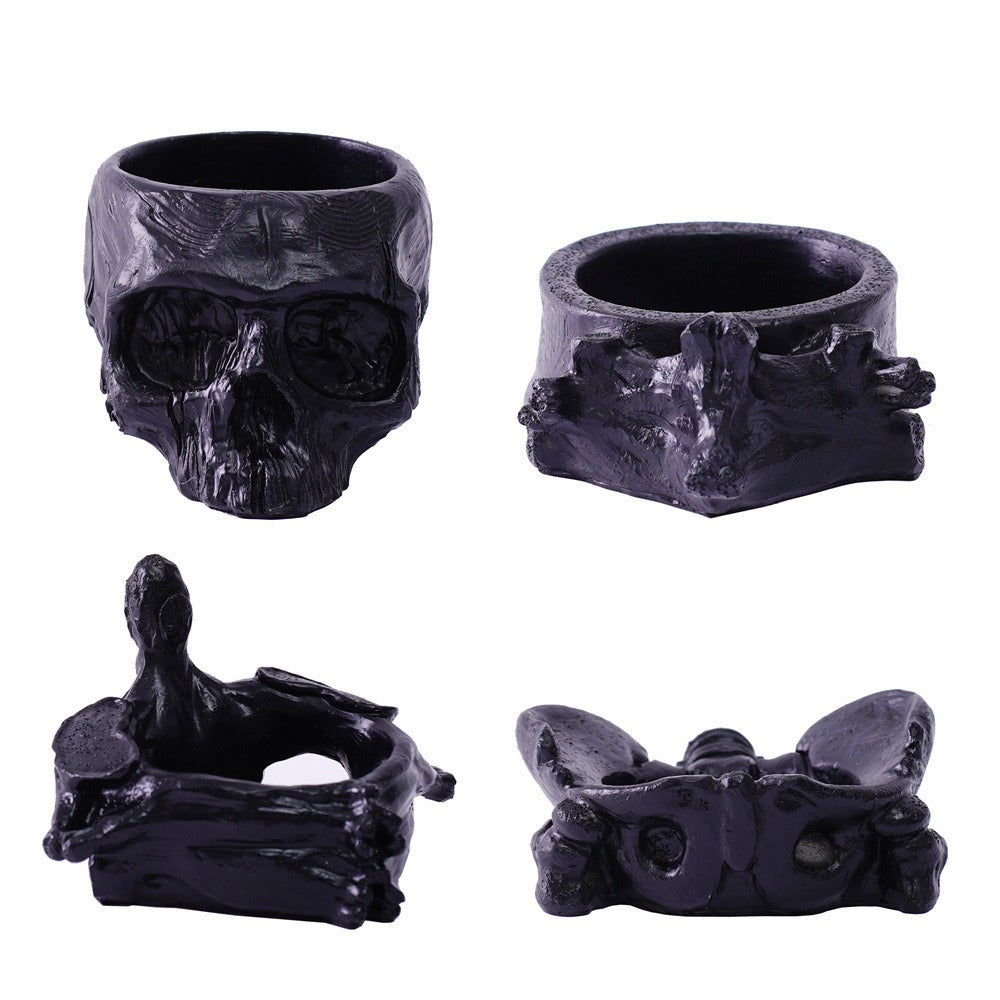 Skeleton Candle Holder Set for Dramatic Gothic Decor