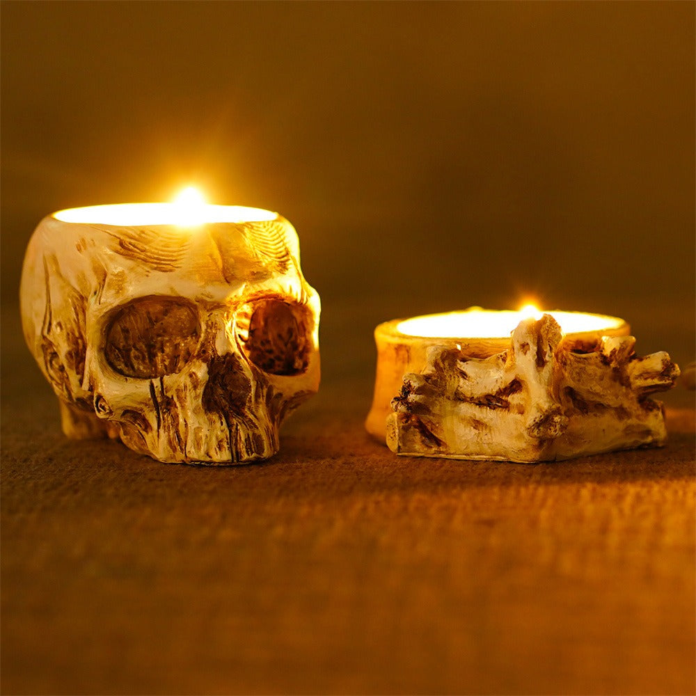 Skeleton Candle Holder Set for Dramatic Gothic Decor