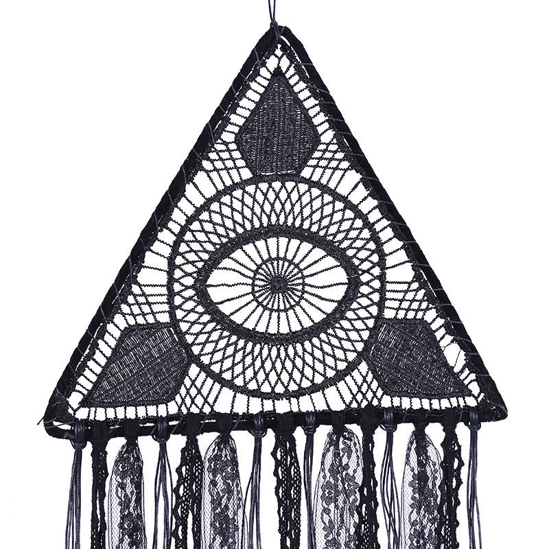 Triangle Lace Wall Hanging for Bohemian Texture Decor