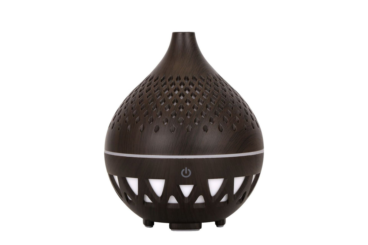 Wood Grain Aromatherapy Diffuser with 7 Color Lights