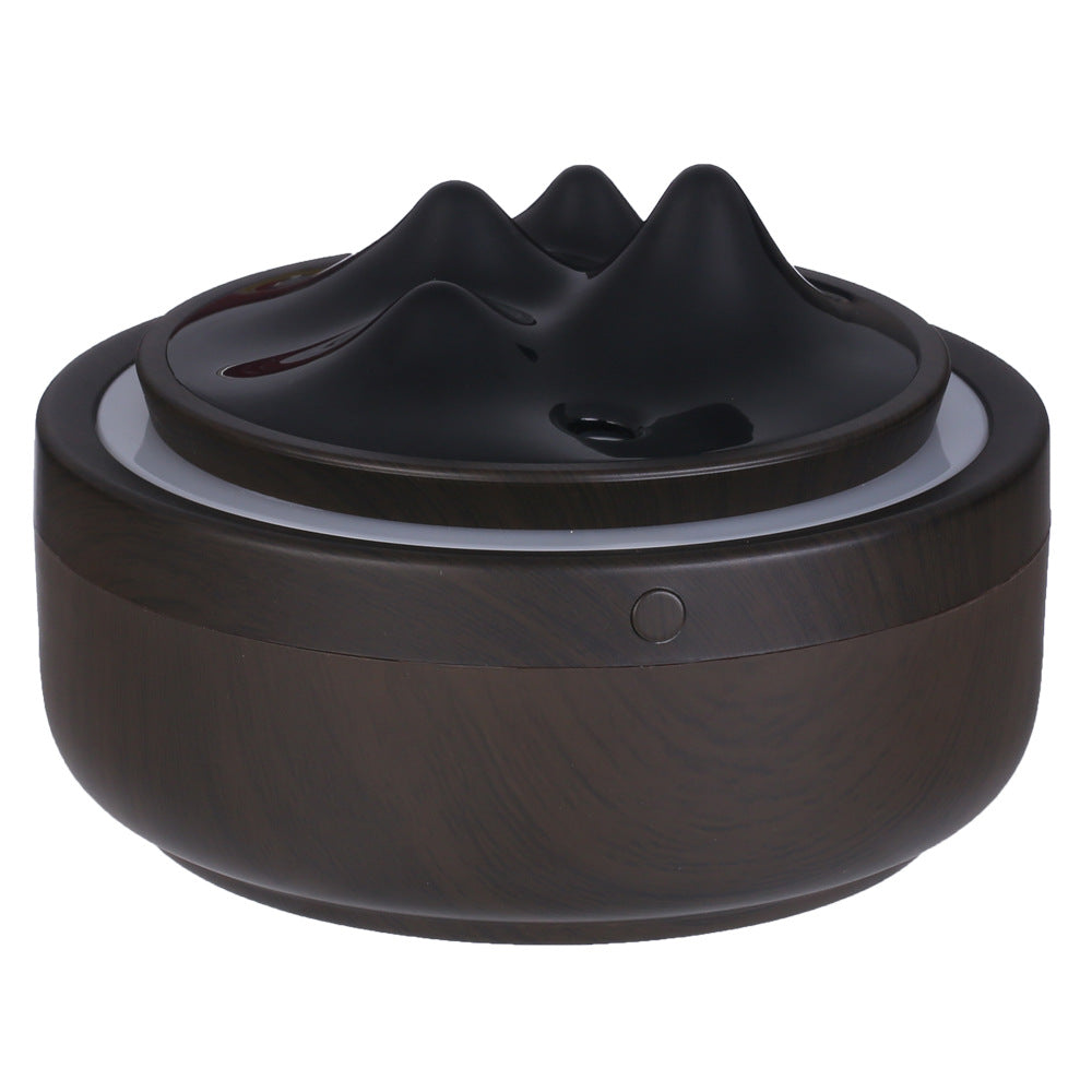 Wood Grain Mountain Humidifier with Night Light