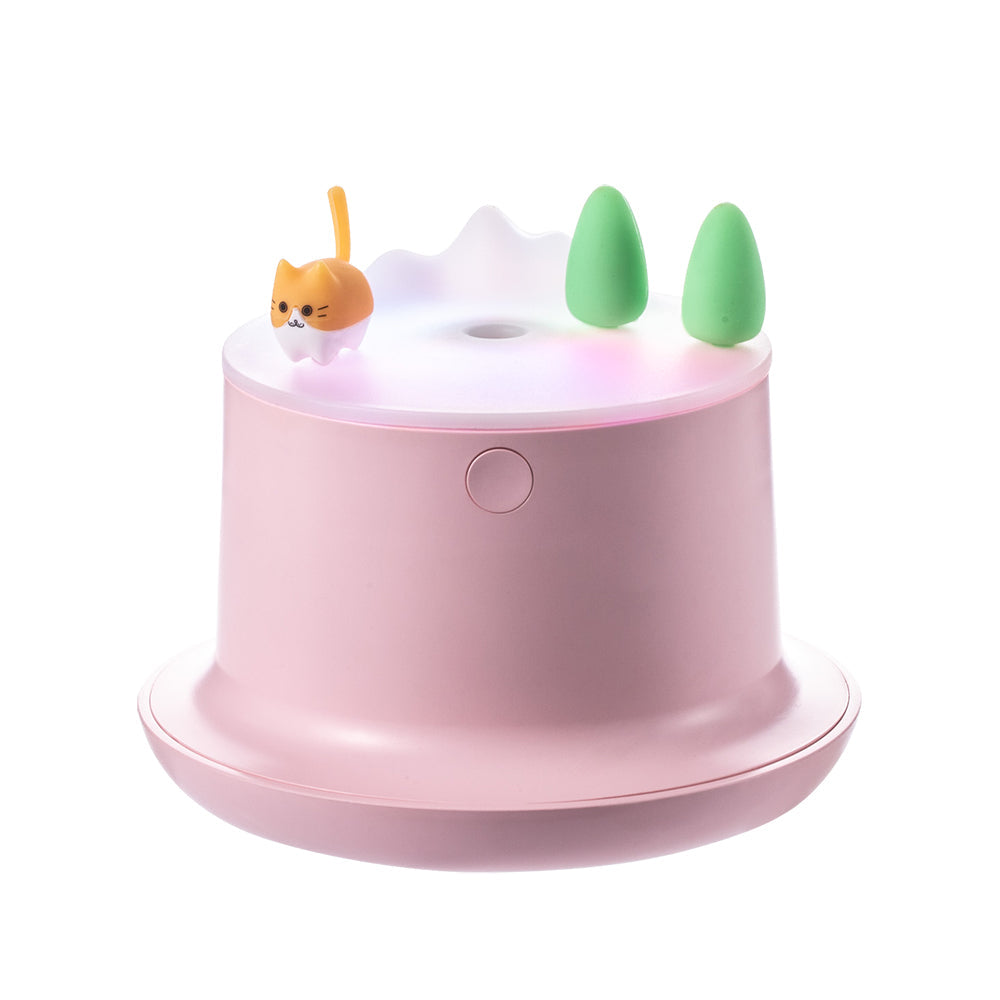 Cute Mini USB Desk Humidifier with Colorful LED Light
