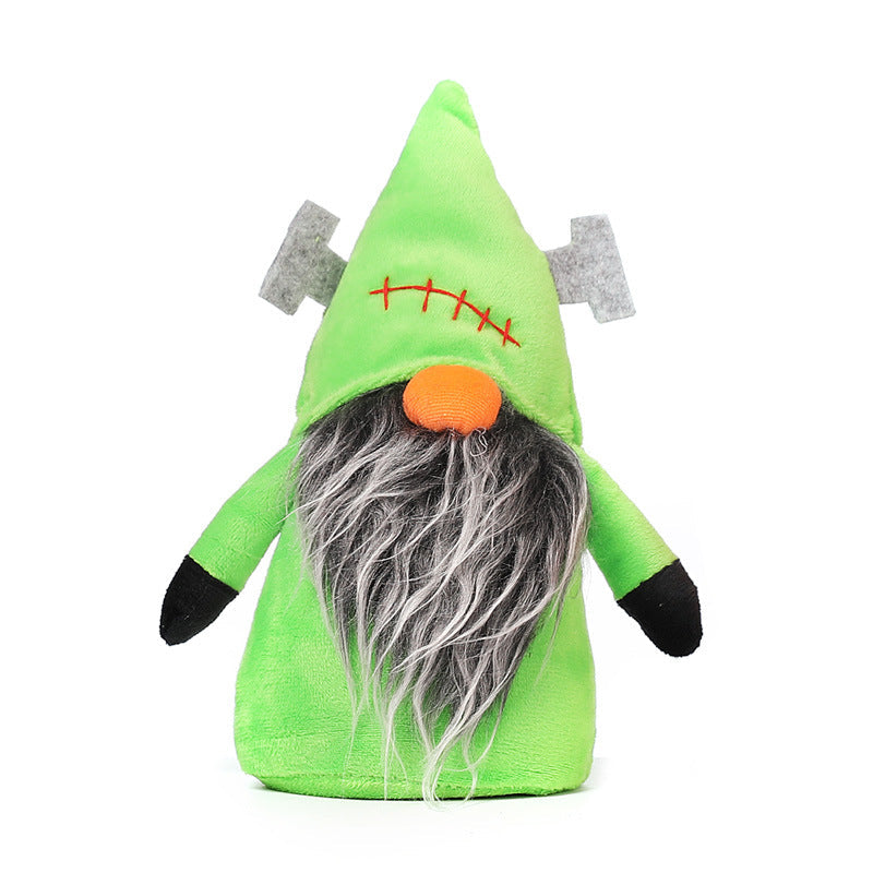 Halloween Gnome Trio Plush Decorations for Festive Shelves