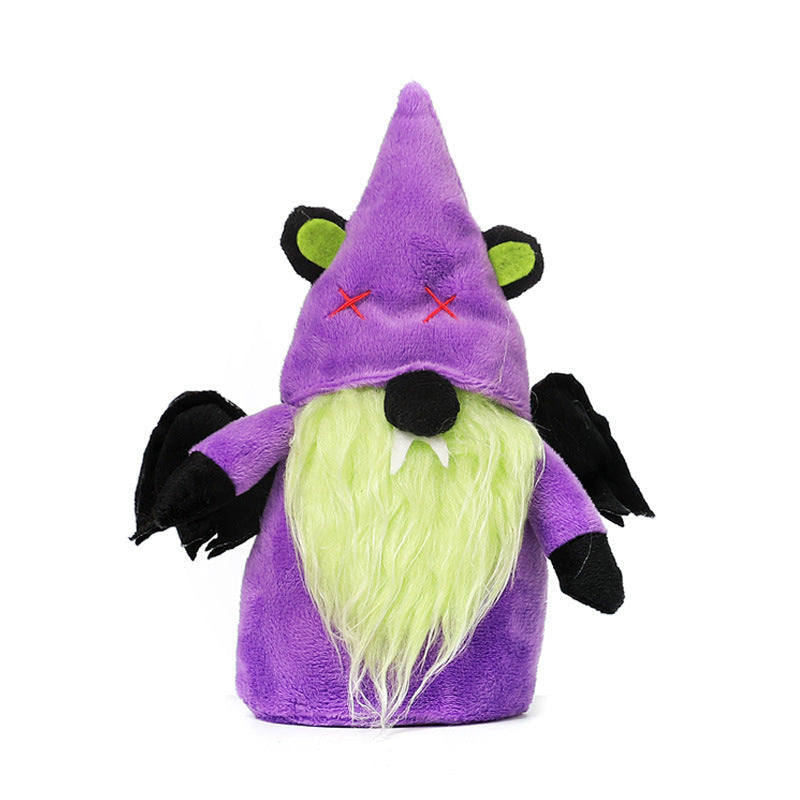 Halloween Gnome Trio Plush Decorations for Festive Shelves