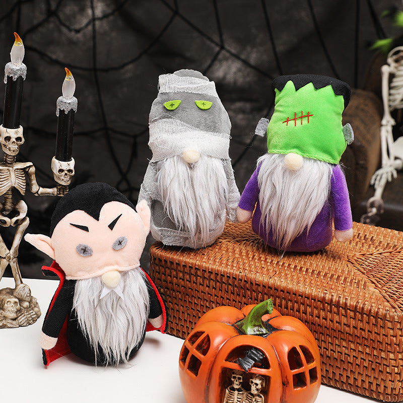 Halloween Character Doll Set for Whimsical Displays