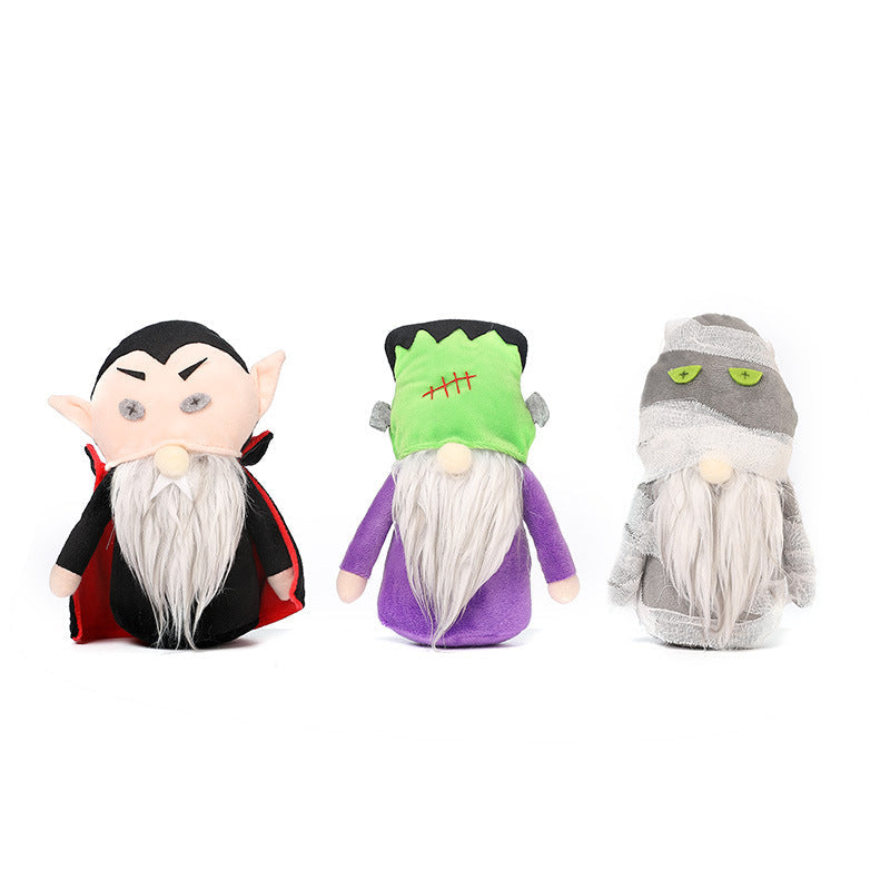Halloween Character Doll Set for Whimsical Displays