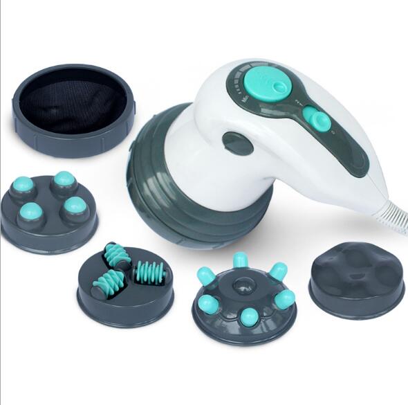 Electric Body Slimming Massage Roller with 5 Attachments