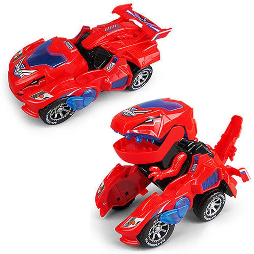 Transforming Dinosaur Car Toy With Multicolor Lights