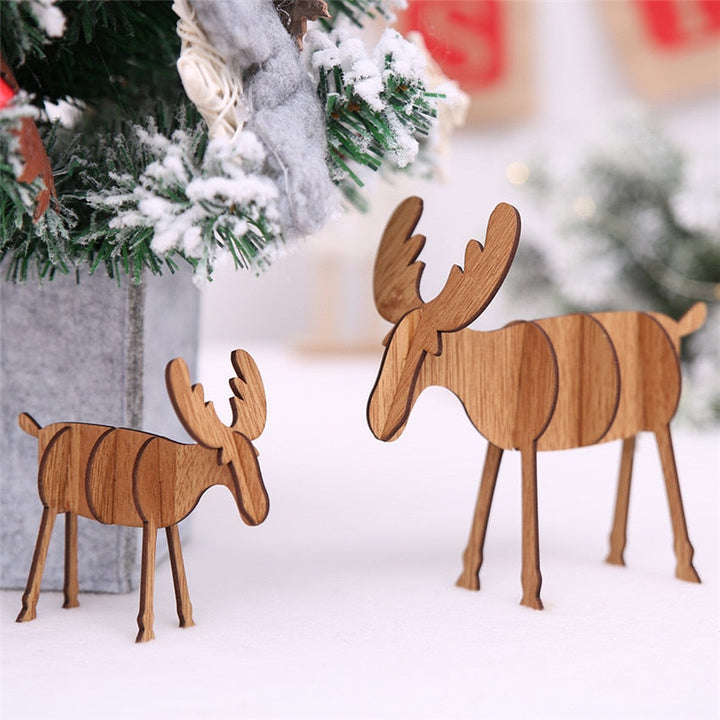 DIY Wooden Elk Ornaments for Rustic Christmas Decor