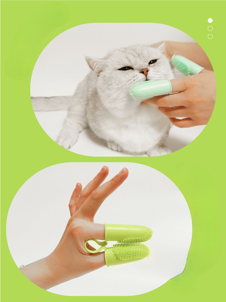 Double-Finger Dog Toothbrush for Easy Home Cleaning