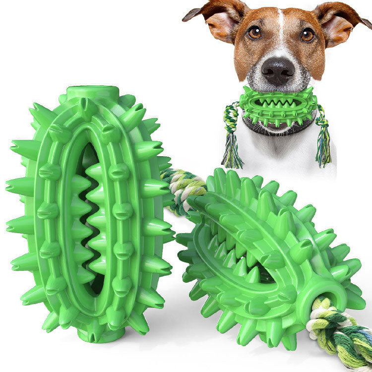 Cactus Dog Chew Toy for Dental Stimulation & Tug Play