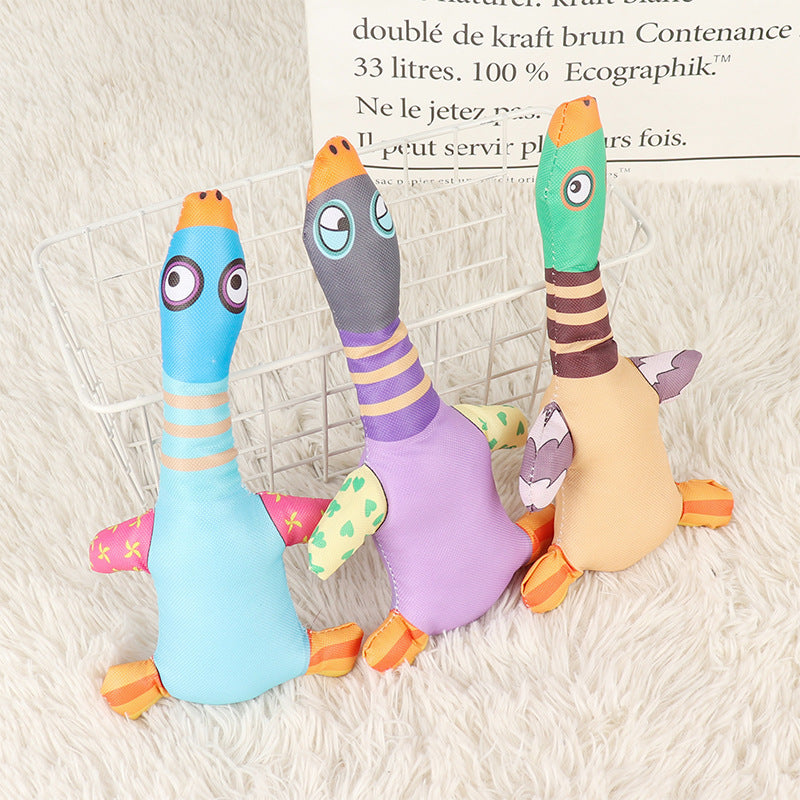 Squeaky Duck Dog Toy - Bite Resistant Oxford Cloth