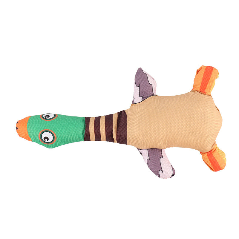 Squeaky Duck Dog Toy - Bite Resistant Oxford Cloth