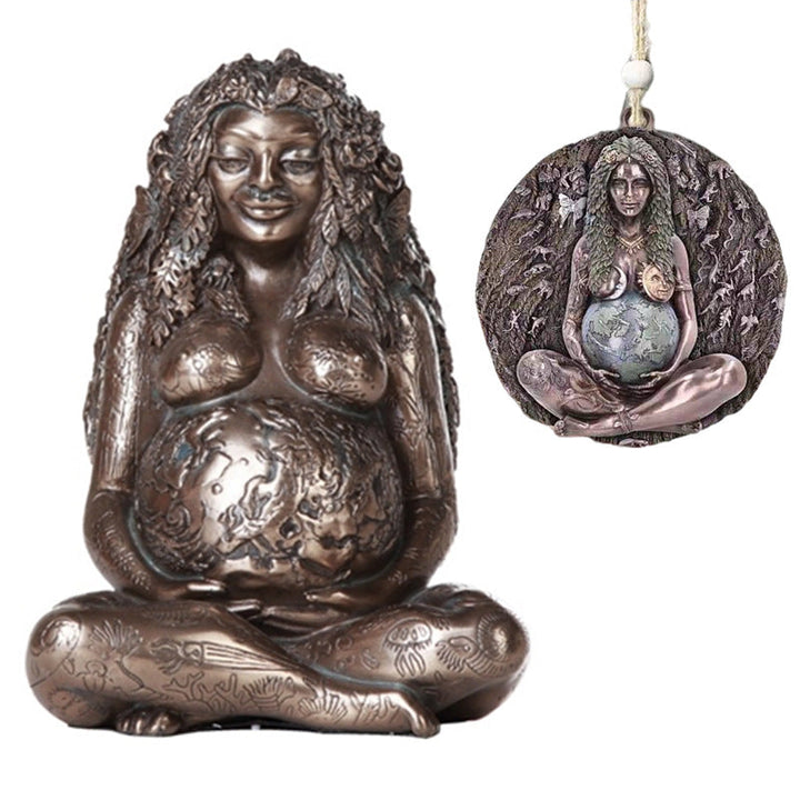 Earth Goddess Pendant Nature-Inspired Hanging Decor