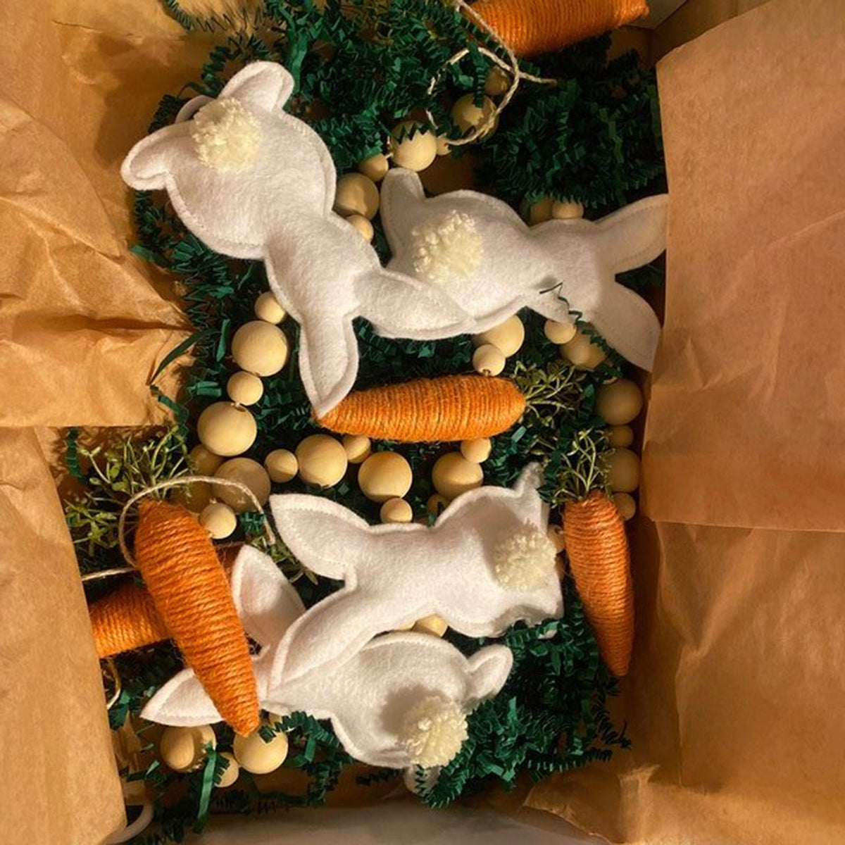 Easter Bunny Carrot Garland for Playful Spring Decor