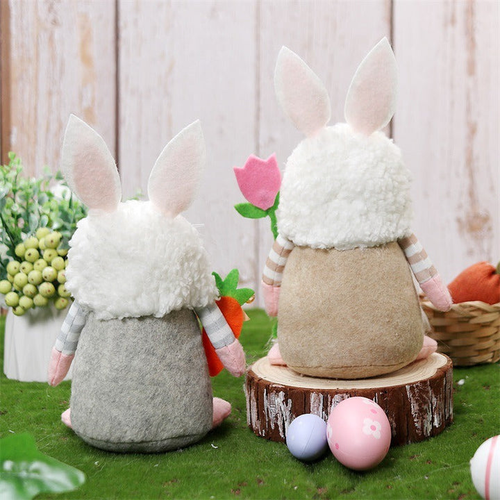 Easter Bunny Gnome Decor Set for Cozy Spring Displays