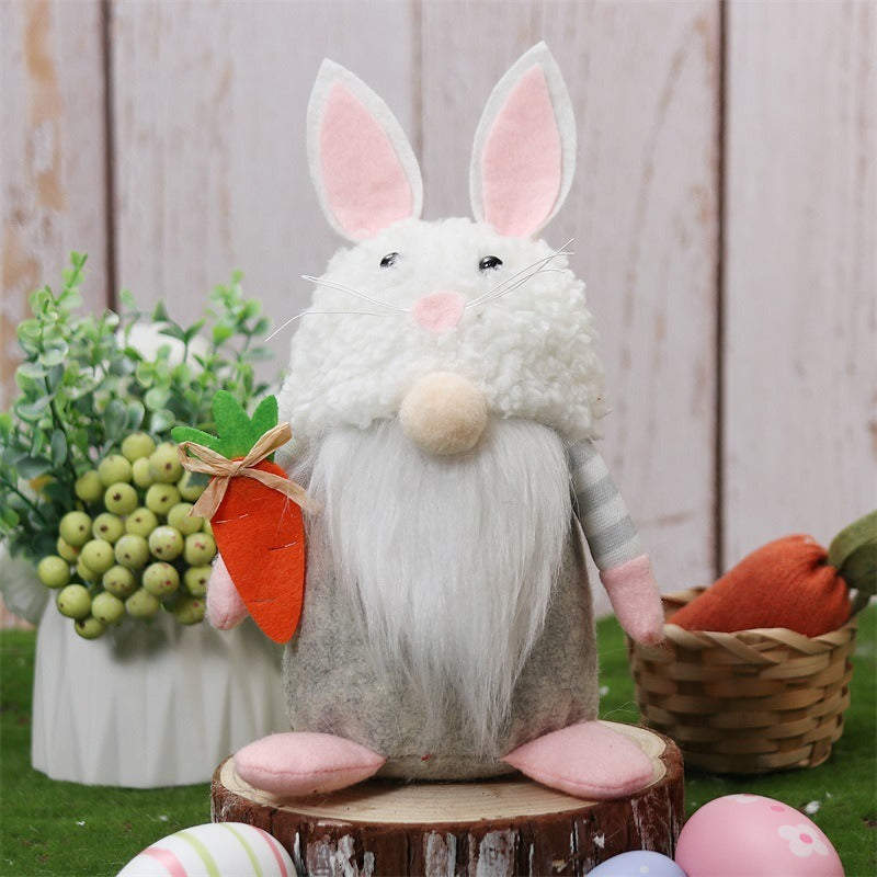 Easter Bunny Gnome Decor Set for Cozy Spring Displays