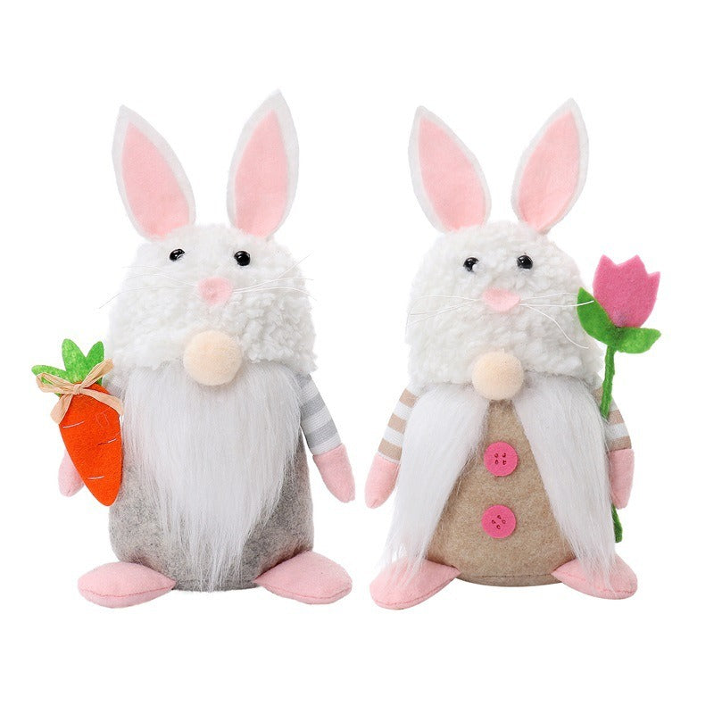 Easter Bunny Gnome Decor Set for Cozy Spring Displays