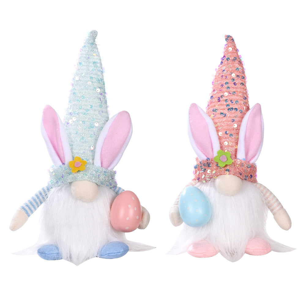 Lighted Easter Gnome Decoration for Festive Shelves