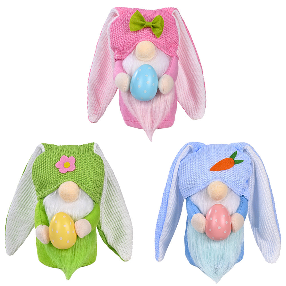 Easter Rabbit Decor Trio – Colorful Spring Table Display