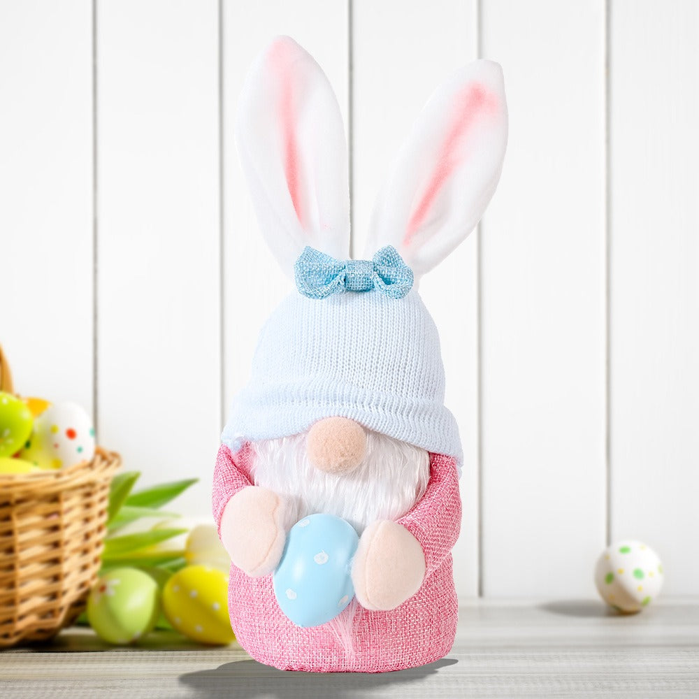 Easter Bunny Gnome Decor Set for Pastel Displays